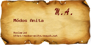 Módos Anita névjegykártya